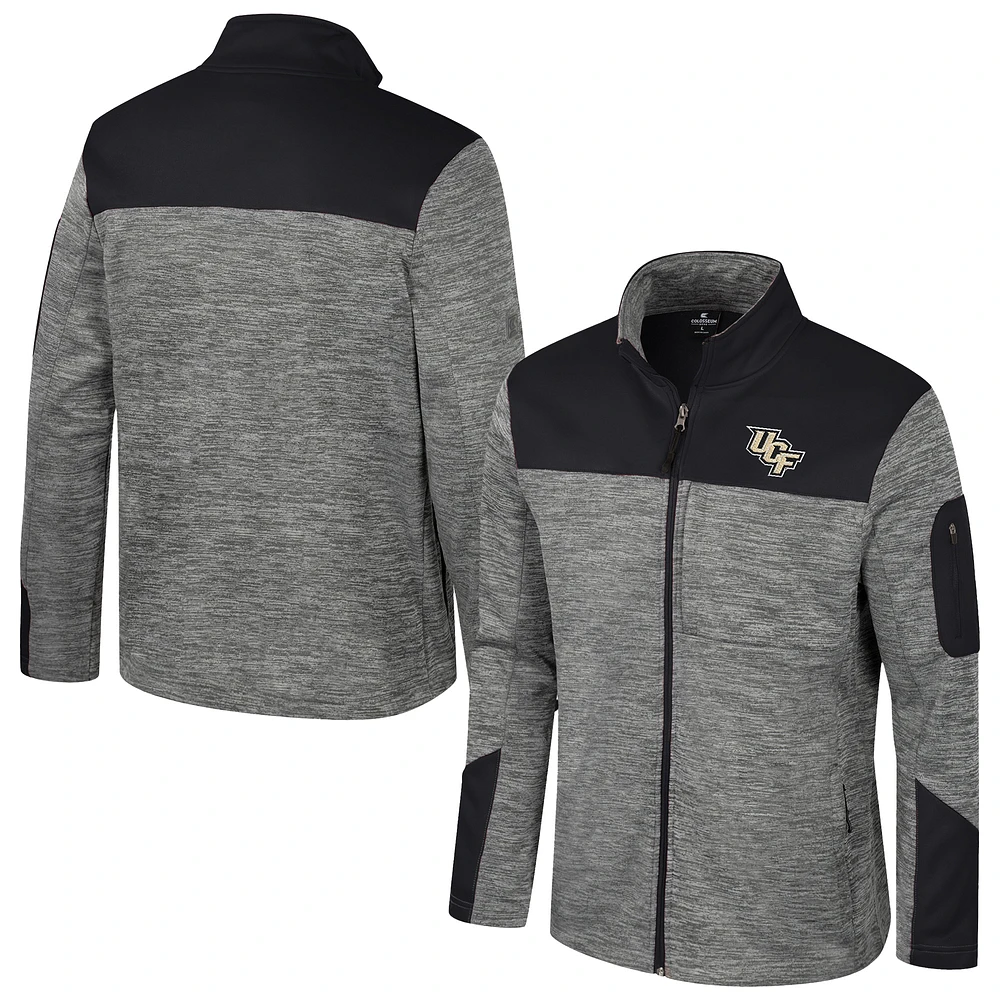 Men's Colosseum  Gray/Black UCF Knights Guard Full-Zip Jacket