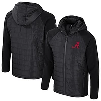 Men's Colosseum Black Alabama Crimson Tide Block The Sun Full-Zip Hooded Jacket