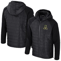 Men's Colosseum  Black Appalachian State Mountaineers Block The Sun Full-Zip Hooded Jacket