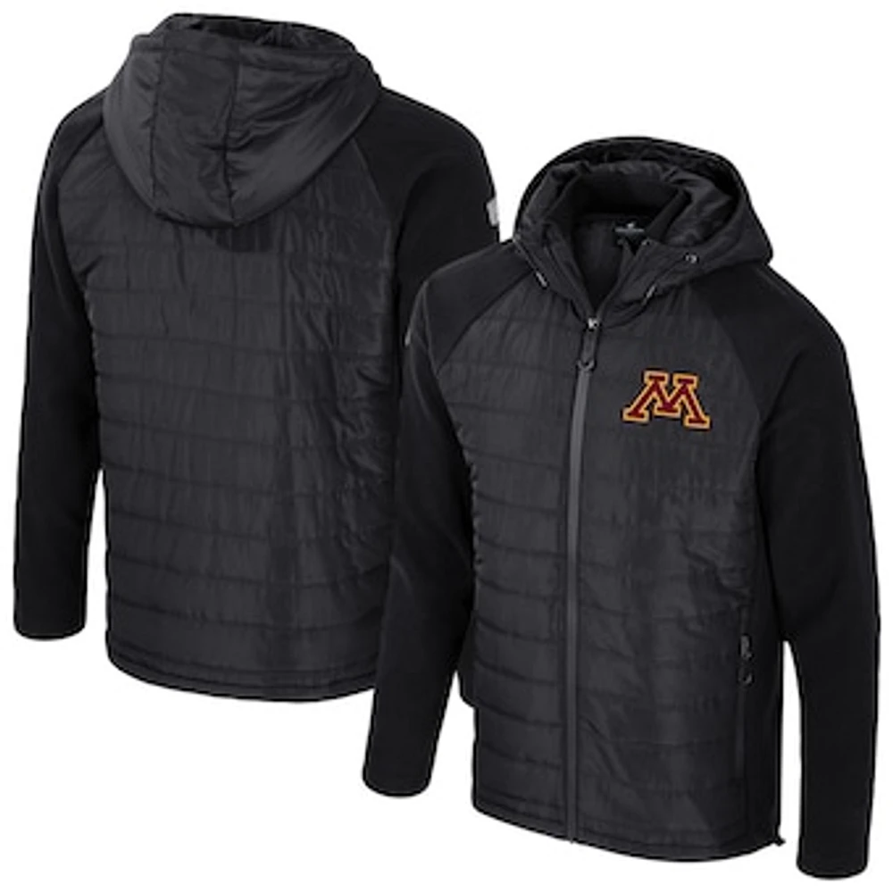 Men's Colosseum  Black Minnesota Golden Gophers Block The Sun Full-Zip Hooded Jacket