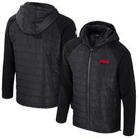 Men's Colosseum Black Arkansas Razorbacks Block The Sun Full-Zip Hooded Jacket