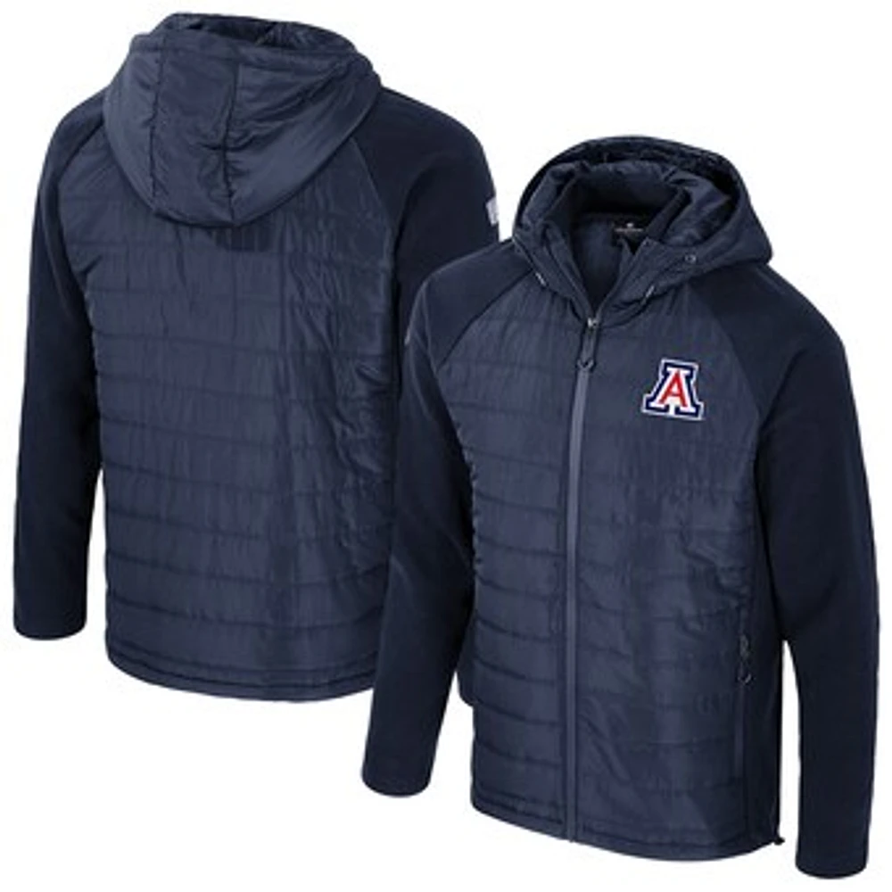 Men's Colosseum  Navy Arizona Wildcats Block The Sun Full-Zip Hooded Jacket