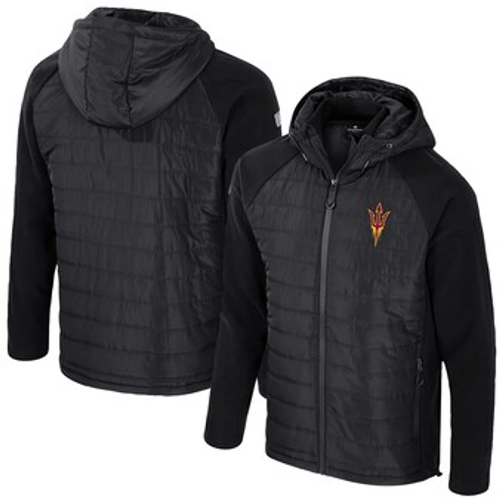 Men's Colosseum  Black Arizona State Sun Devils Block The Full-Zip Hooded Jacket