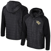 Men's Colosseum Black UCF Knights Block The Sun Full-Zip Hooded Jacket