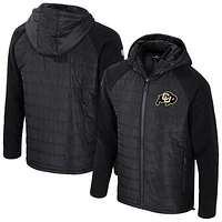 Men's Colosseum  Black Colorado Buffaloes Block The Sun Full-Zip Hooded Jacket