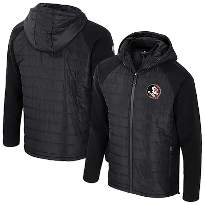 Men's Colosseum Black Florida State Seminoles Block The Sun Full-Zip Hooded Jacket