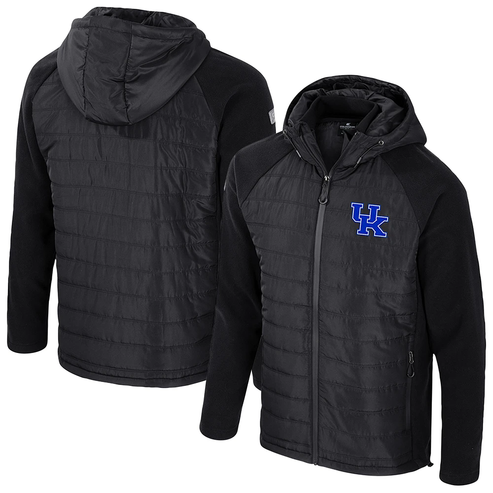 Men's Colosseum  Black Kentucky Wildcats Block The Sun Full-Zip Hooded Jacket