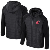 Men's Colosseum  Black Washington State Cougars Block The Sun Full-Zip Hooded Jacket