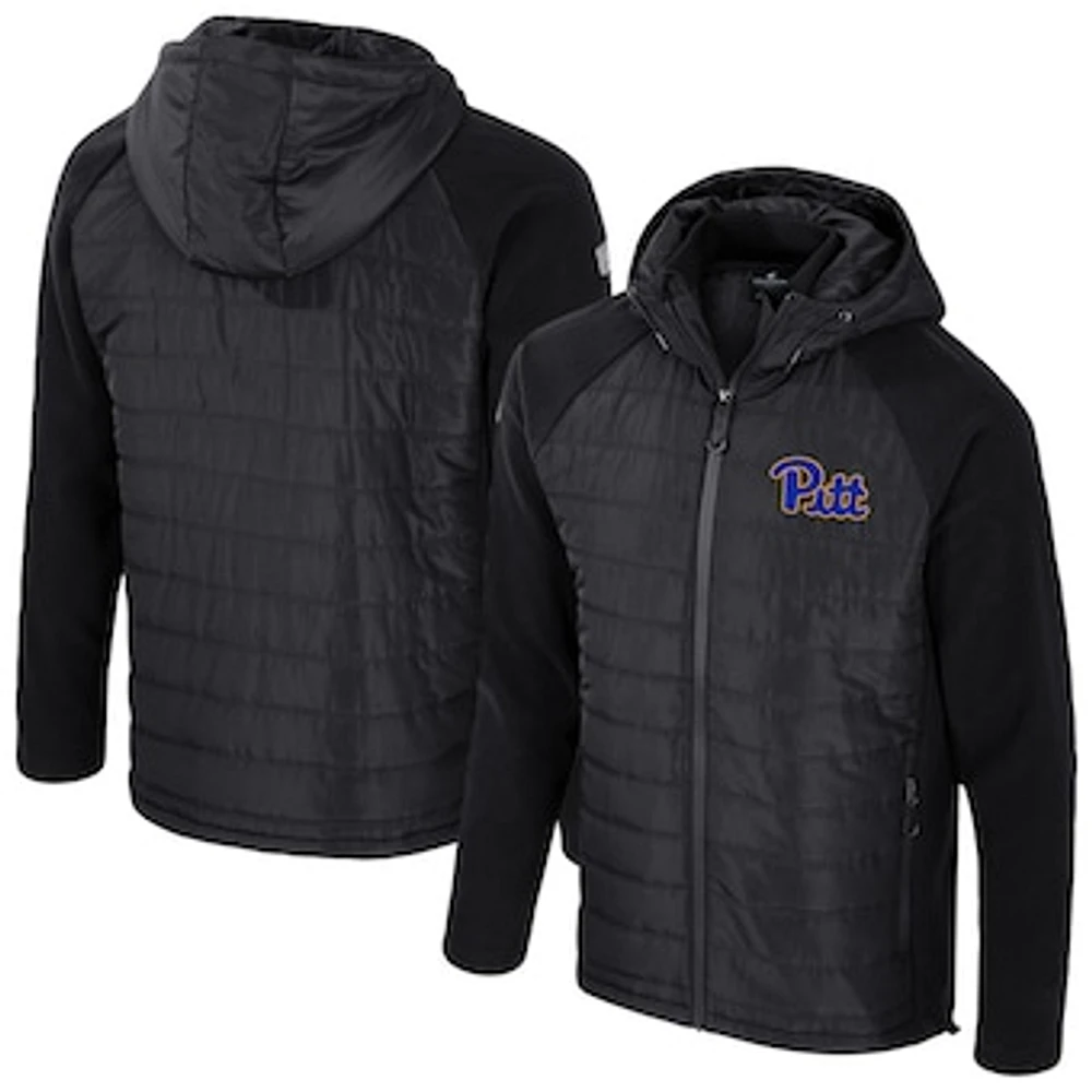 Men's Colosseum  Black Pitt Panthers Block The Sun Full-Zip Hooded Jacket