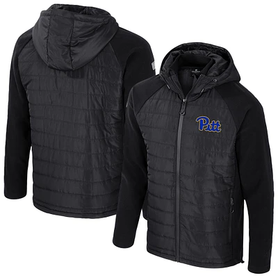 Men's Colosseum  Black Pitt Panthers Block The Sun Full-Zip Hooded Jacket