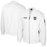 Men's Colosseum Army Black Knights White Rabbit Full-Zip Bomber Jacket