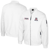 Men's Colosseum  White Arizona Wildcats Rabbit Full-Zip Bomber Jacket