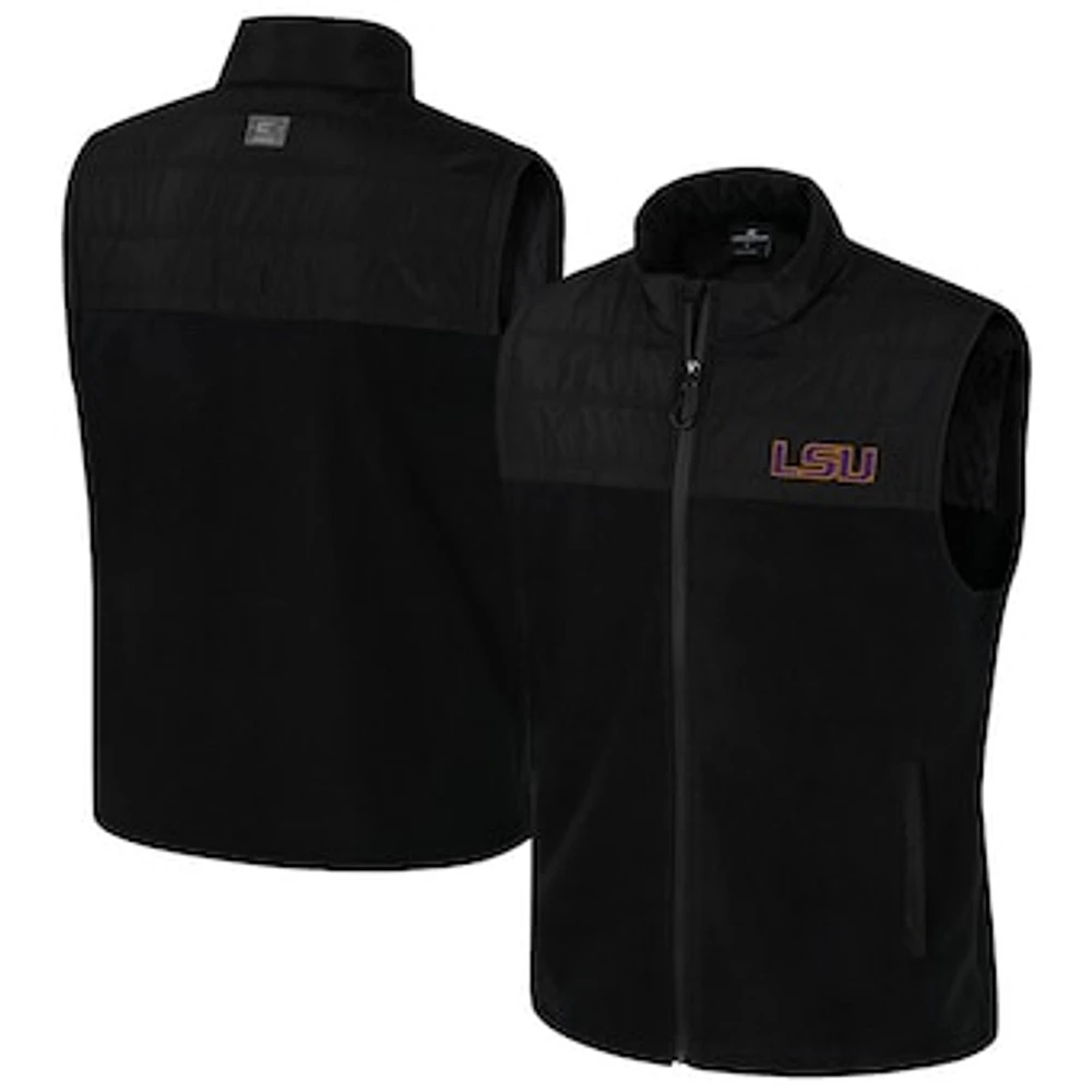 Men's Colosseum  Black LSU Tigers Block The Sun Full-Zip Vest