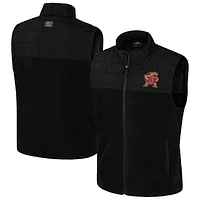 Men's Colosseum  Black Maryland Terrapins Block The Sun Full-Zip Vest