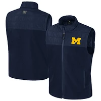 Men's Colosseum  Navy Michigan Wolverines Block The Sun Full-Zip Vest