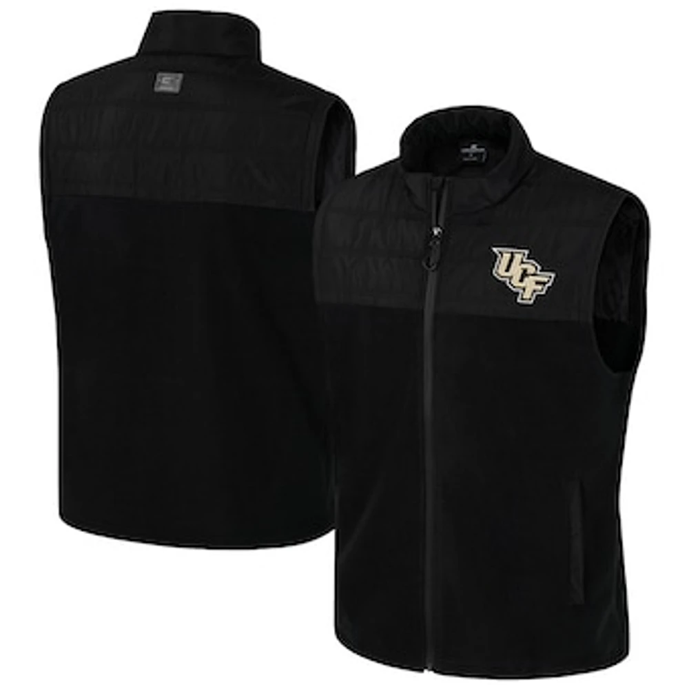 Men's Colosseum  Black UCF Knights Block The Sun Full-Zip Vest