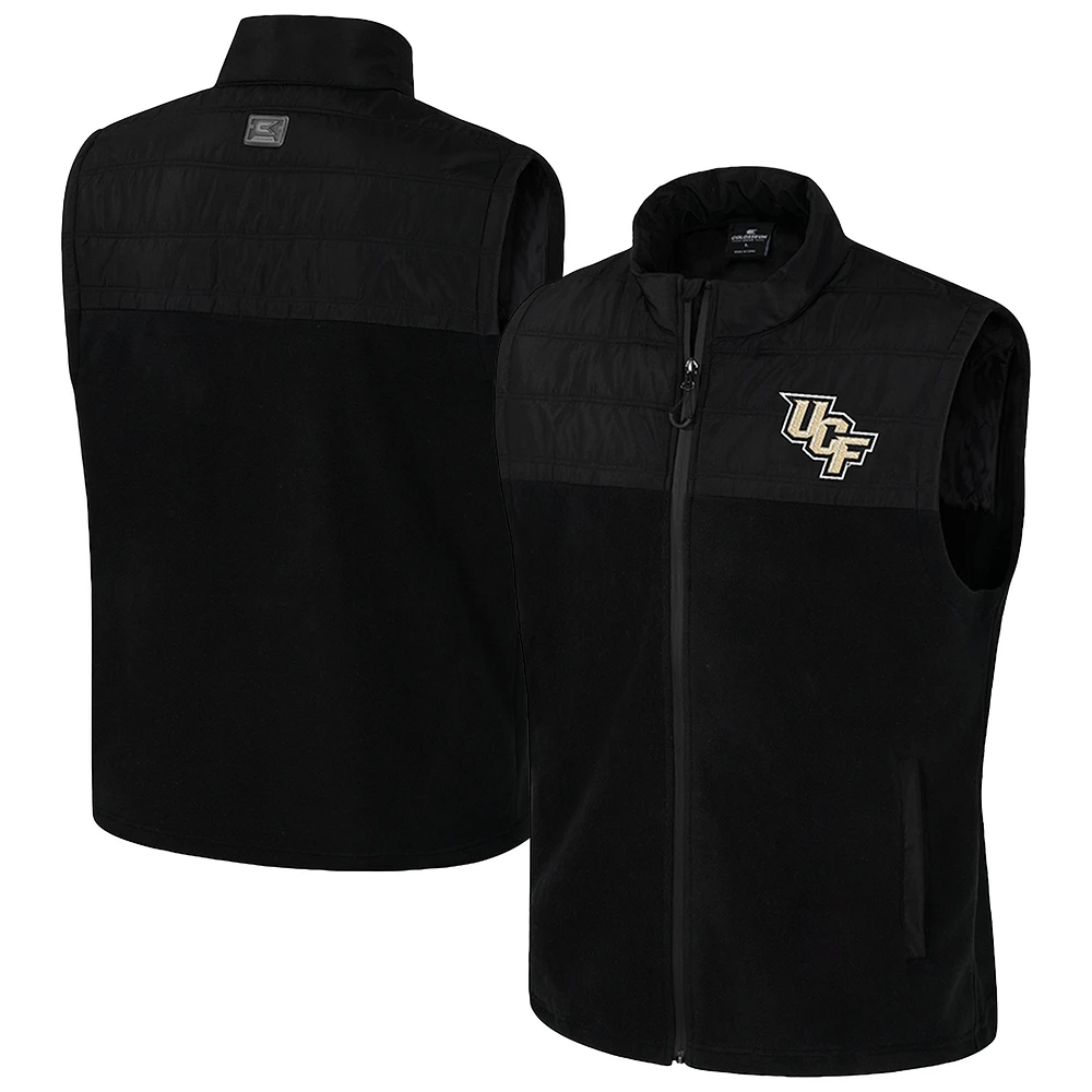 Men's Colosseum  Black UCF Knights Block The Sun Full-Zip Vest