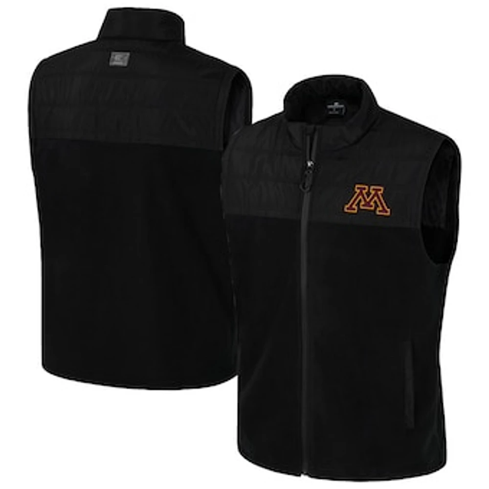 Men's Colosseum  Black Minnesota Golden Gophers Block The Sun Full-Zip Vest