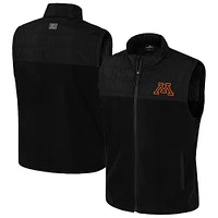 Men's Colosseum  Black Minnesota Golden Gophers Block The Sun Full-Zip Vest