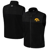 Men's Colosseum  Black Iowa Hawkeyes Block The Sun Full-Zip Vest