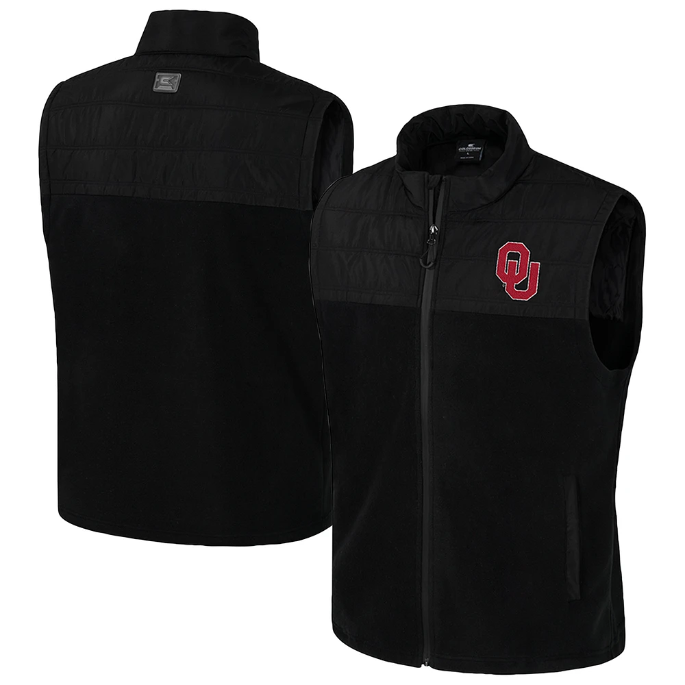 Men's Colosseum  Black Oklahoma Sooners Block The Sun Full-Zip Vest