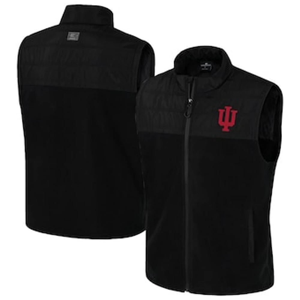 Men's Colosseum  Black Indiana Hoosiers Block The Sun Full-Zip Vest