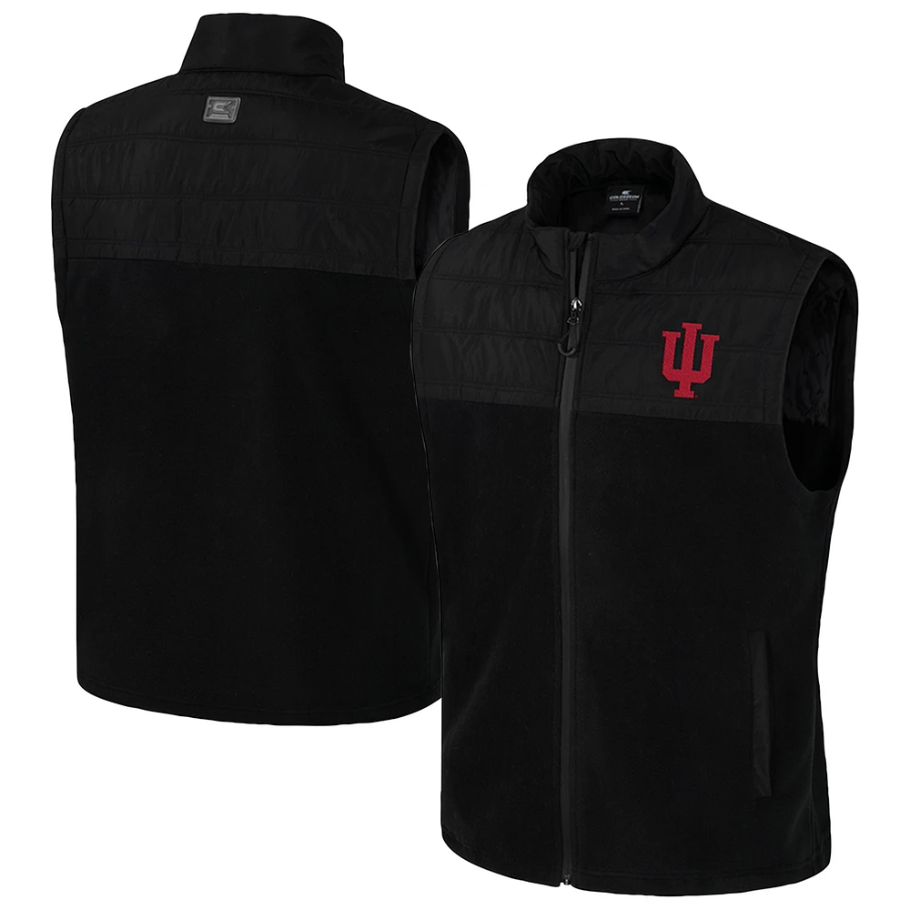 Men's Colosseum  Black Indiana Hoosiers Block The Sun Full-Zip Vest