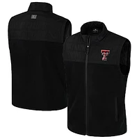 Men's Colosseum  Black Texas Tech Red Raiders Block The Sun Full-Zip Vest