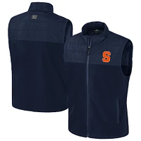 Men's Colosseum  Navy Syracuse Orange Block The Sun Full-Zip Vest