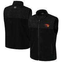 Men's Colosseum  Black Oregon State Beavers Block The Sun Full-Zip Vest