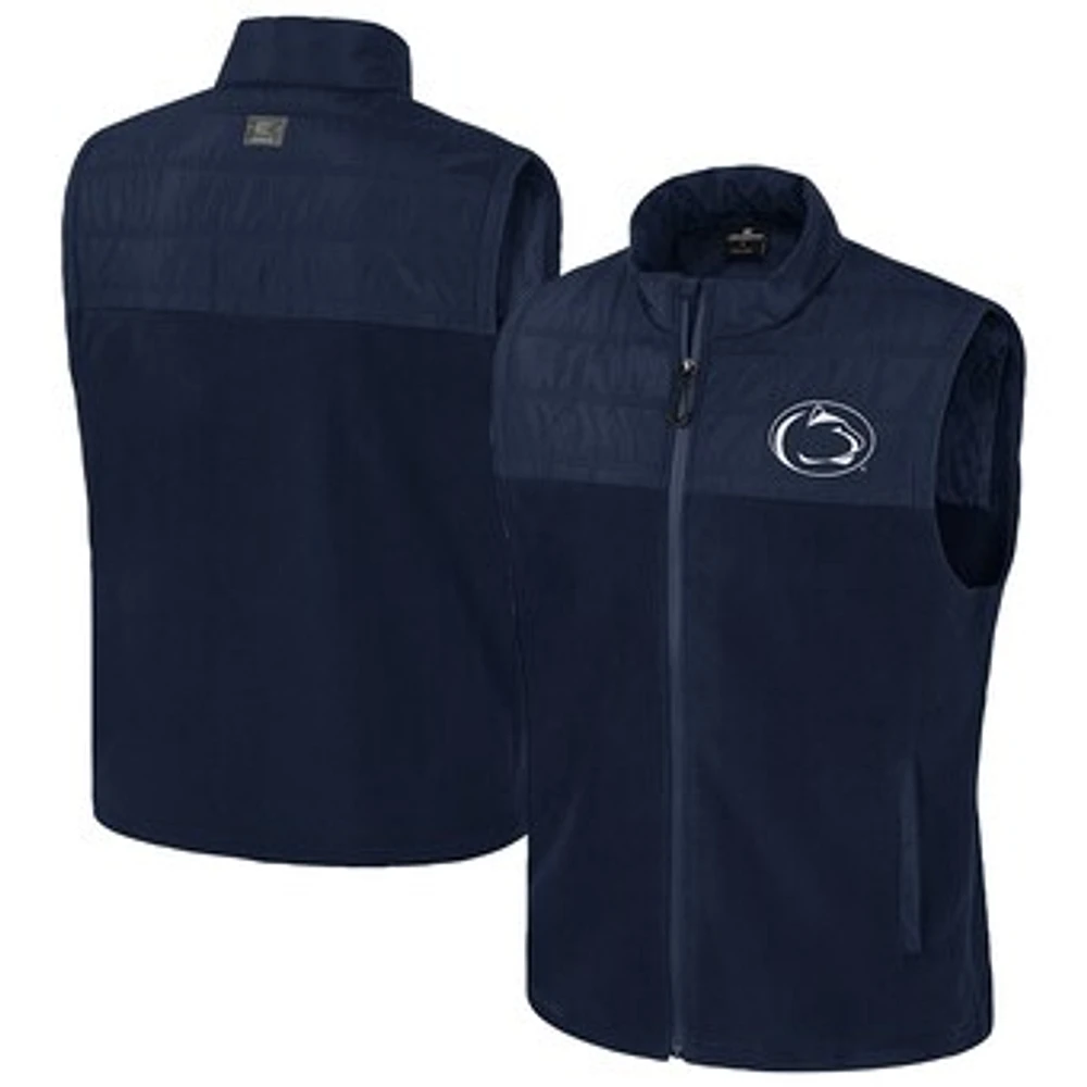 Men's Colosseum  Navy Penn State Nittany Lions Block The Sun Full-Zip Vest