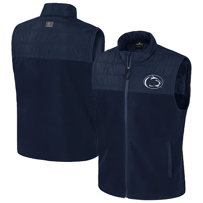 Men's Colosseum  Navy Penn State Nittany Lions Block The Sun Full-Zip Vest