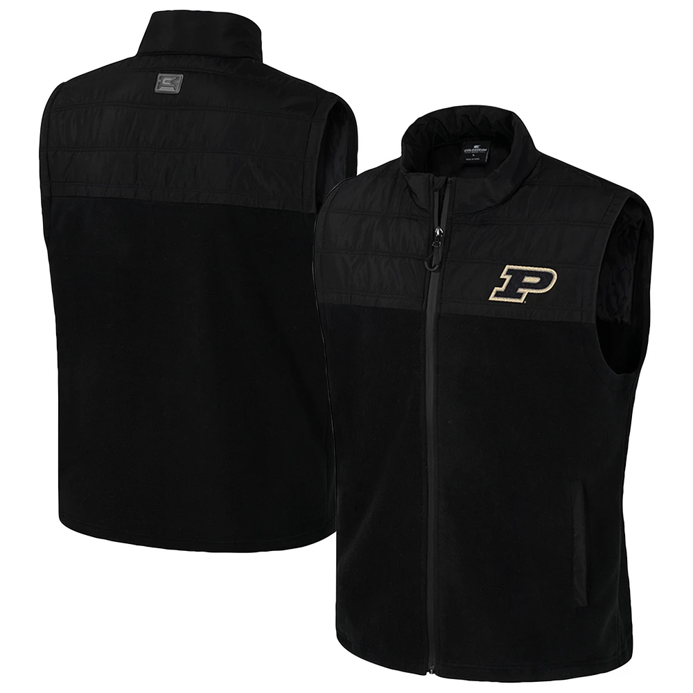 Men's Colosseum  Black Purdue Boilermakers Block The Sun Full-Zip Vest