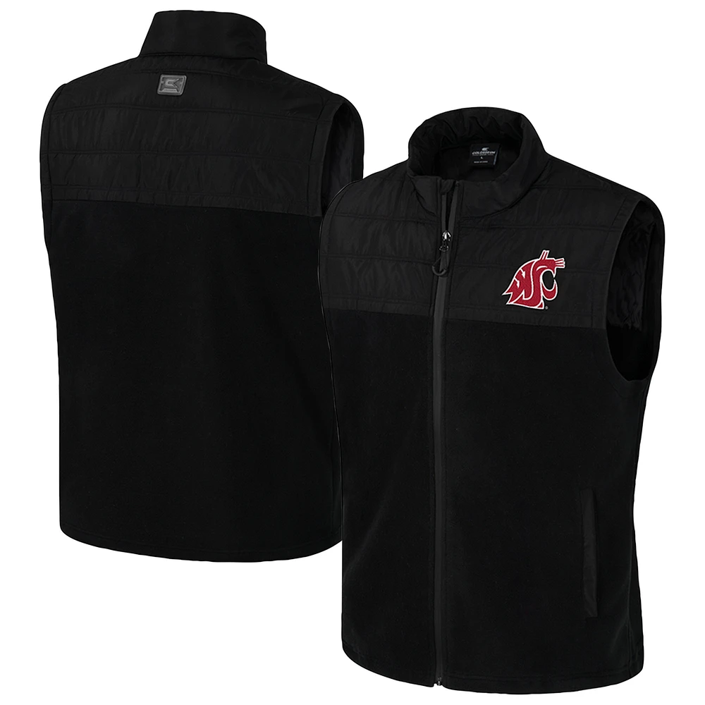 Men's Colosseum  Black Washington State Cougars Block The Sun Full-Zip Vest