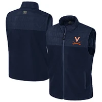 Men's Colosseum  Navy Virginia Cavaliers Block The Sun Full-Zip Vest