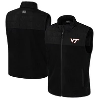 Men's Colosseum  Black Virginia Tech Hokies Block The Sun Full-Zip Vest