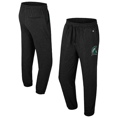 Men's Colosseum Black Michigan State Spartans Revolution Jogger Pants