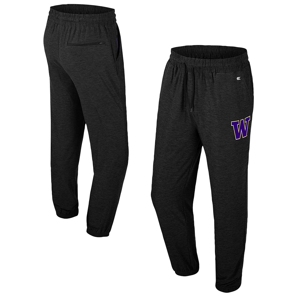 Men's Colosseum Black Washington Huskies Revolution Jogger Pants