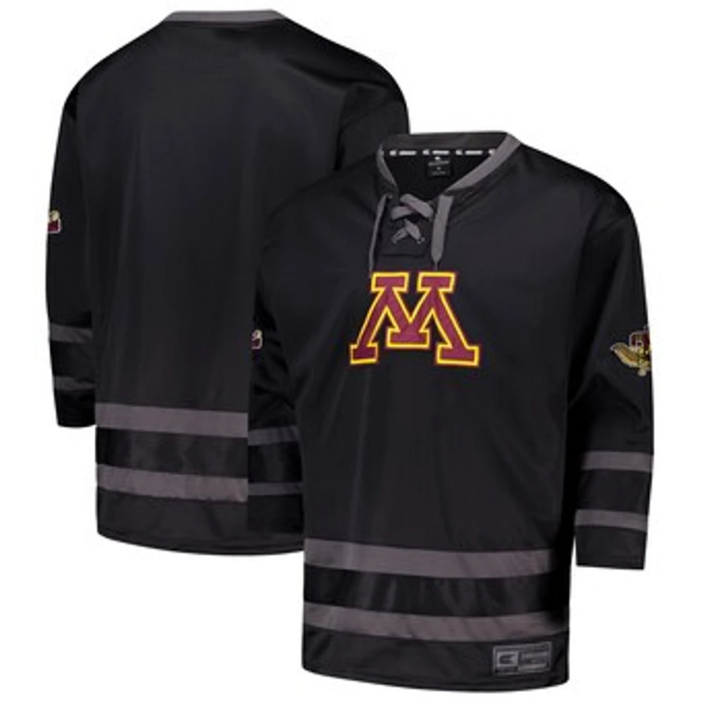 Men's Colosseum Black Minnesota Golden Gophers On The Ice Hockey Jersey