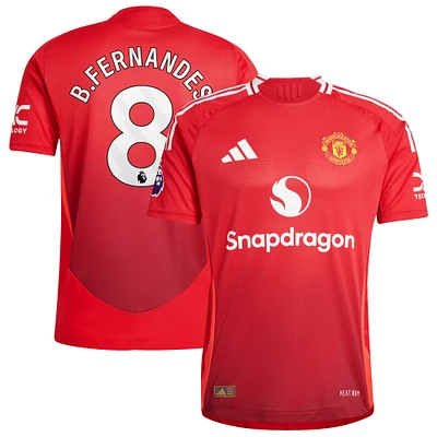 Men's adidas Bruno Fernandes Red Manchester United 2024/25 Home Authentic Player Jersey