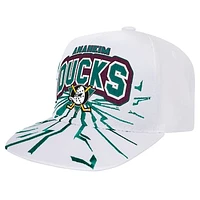 Youth Mitchell & Ness White Anaheim Ducks After Shock Snapback Hat