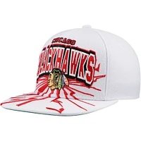 Youth Mitchell & Ness White Chicago Blackhawks After Shock Snapback Hat