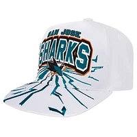 Youth Mitchell & Ness White San Jose Sharks After Shock Snapback Hat