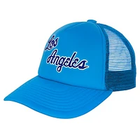 Youth Mitchell & Ness Light Blue Los Angeles Lakers Core Evergreen Trucker Adjustable Hat