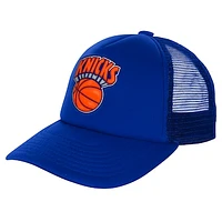 Youth Mitchell & Ness Blue New York Knicks Core Evergreen Trucker Adjustable Hat