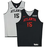 Atlanta Hawks Team-Issued #15 Black/Gray Reversible Jersey from the 2023-24 NBA Season - Size XLT