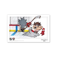 Tasmanian Devil Florida Panthers 11" x 17" Looney Tunes Poster Print