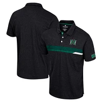 Men's Colosseum Black Hawaii Rainbow Warriors No Problemo Polo