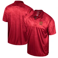 Men's Colosseum Red Maryland Terrapins Honeycomb Raglan Polo