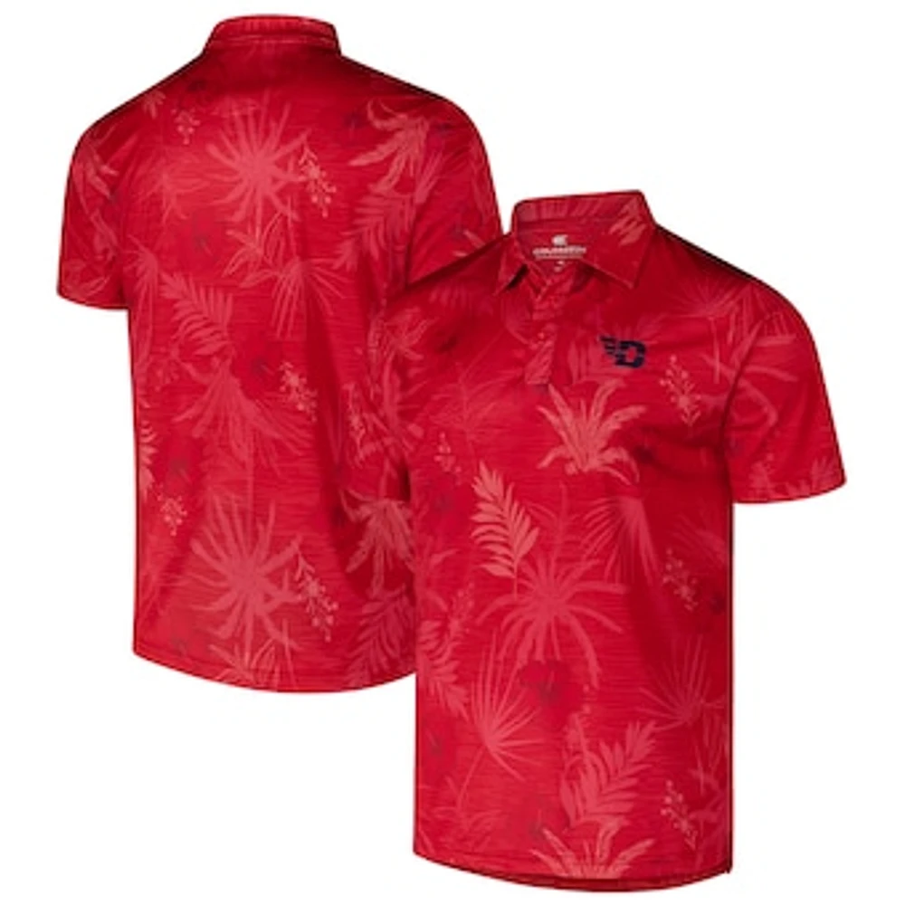 Men's Colosseum Red Dayton Flyers Palms Team Polo